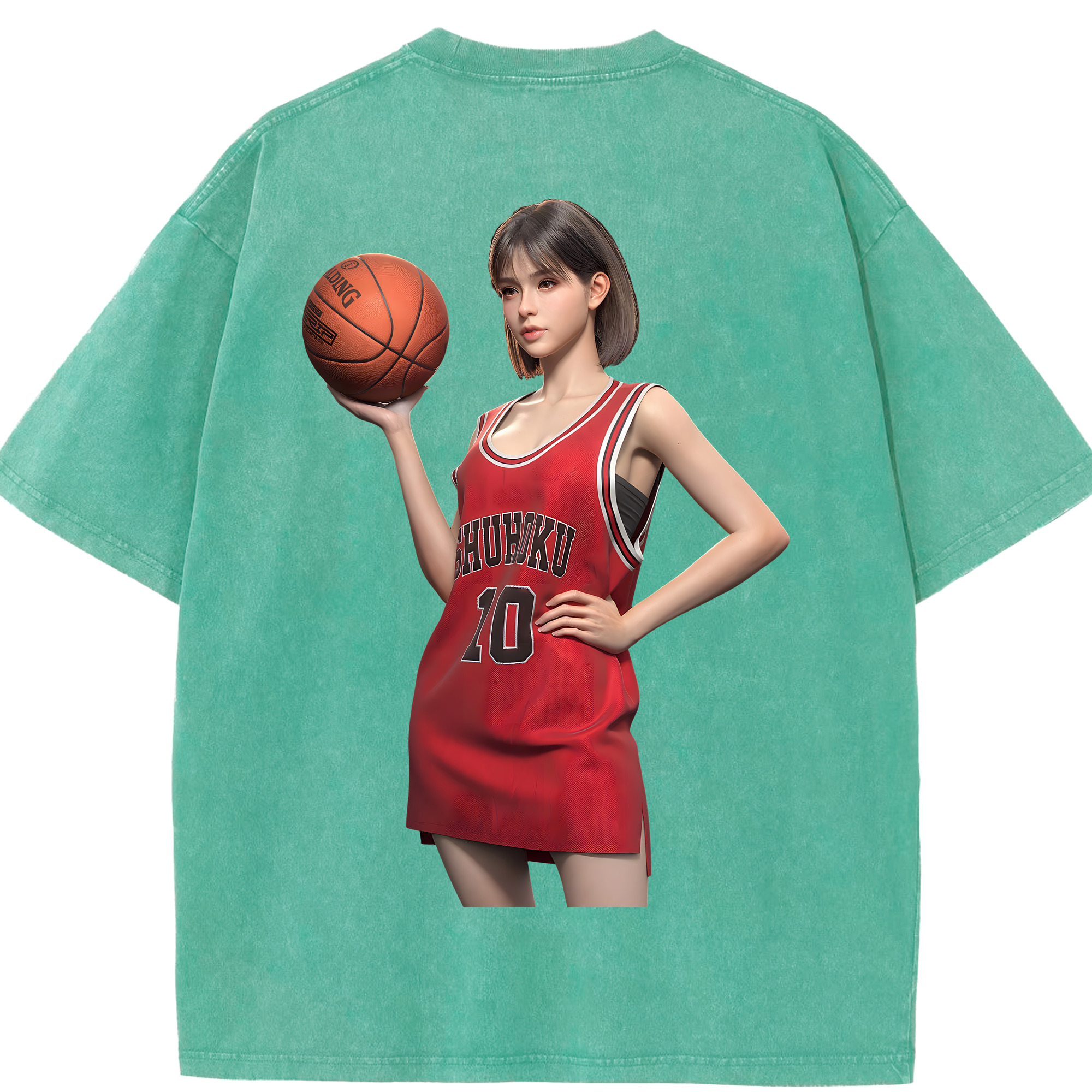 （画像用） SLAM DUNK／スラムダンク 綿100% ヴィンテージ風 半袖Tシャツ（背面プリント）